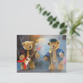 Dinky Bears Rockband Postkarte (Stehend Vorderseite)