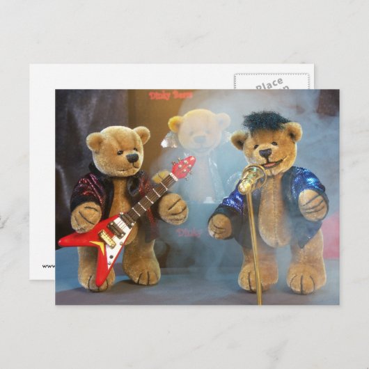 Dinky Bears Rockband Postkarte (Vorne/Hinten)