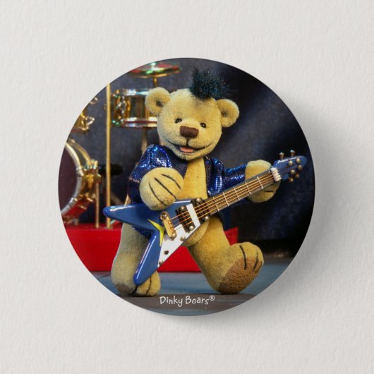 Dinky Bears: Rockstar Button (Vorderseite)
