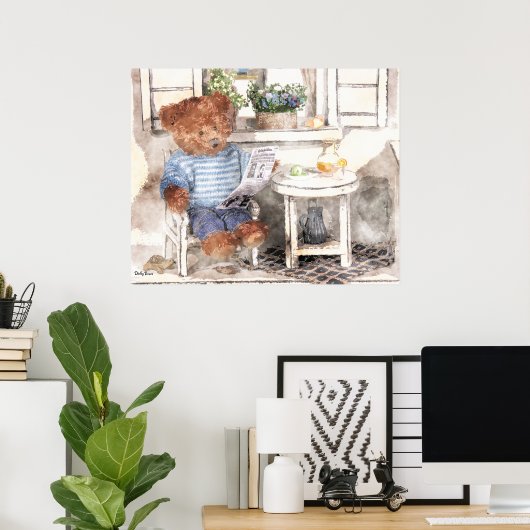 Dinky Bears Watercolor - Lesebar Poster (Heimbüro)