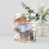 Dinky Bears Watercolor - Lesebar Postkarte (Stehend Vorderseite)