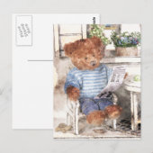 Dinky Bears Watercolor - Lesebar Postkarte (Vorne/Hinten)