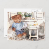 Dinky Bears Watercolor - Lesebar Postkarte (Vorne/Hinten)
