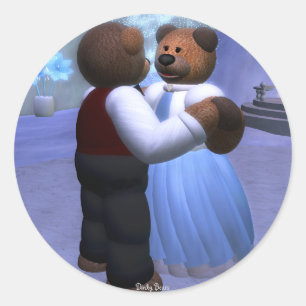 Dinky Bears Weihnachtsball Runder Aufkleber