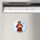 Dinky Buddha Bear mit Schmetterlingen Magnet (In Situ (Geschirrspüler))