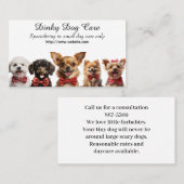 Dinky Dog Care Visitenkarte (Vorne/Hinten)