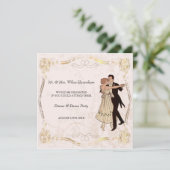 Dinner & Dance Party Einladung (Stehend Vorderseite)