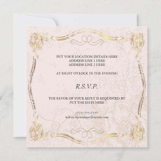 Dinner & Dance Party Einladung (Rückseite)