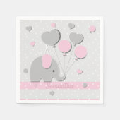 Dinner Elephant Balloons Nursery Gift Serviette (Vorderseite)