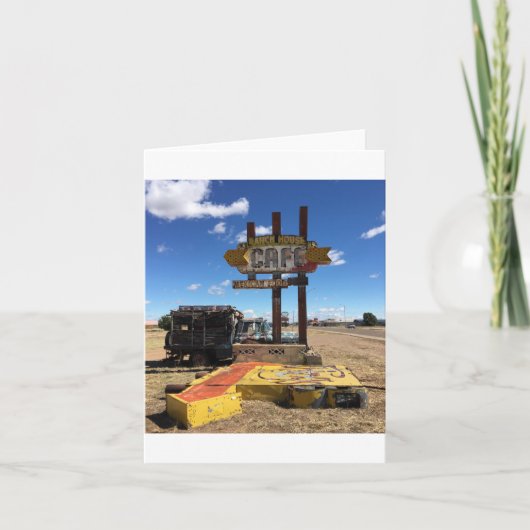 dinner in tucumcari notecard (blank inside) karte (Vorderseite)