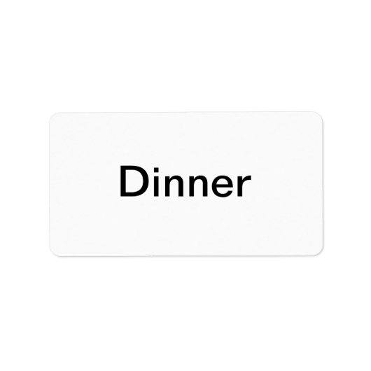 Dinner Labels Adressaufkleber (Vorne)