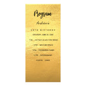 Dinner-Menü des Gold-Geburtstags Werbekarte (Vorne)