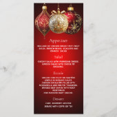 Dinner-Menü des Party Rot-Gold Menükarte (Vorderseite)