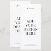 Dinner Menu Printing 4x9" Upload Your Design Menükarte (Vorne/Hinten)