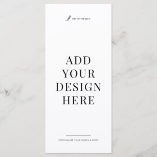 Dinner Menu Printing 4x9" Upload Your Design Menükarte