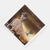 Dinner Napkins, "Indy" Knochen Halloween Skelett Serviette (Ecke)