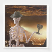 Dinner Napkins, "Indy" Knochen Halloween Skelett Serviette (Vorderseite)