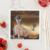 Dinner Napkins, "Indy" Knochen Halloween Skelett Serviette (Beispiel)