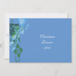 Dinner Party Blue Hydrangea Blume Einladung