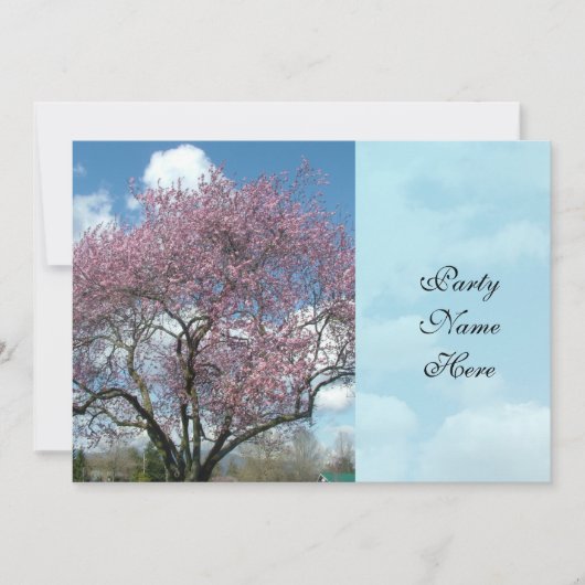 Dinner Party Frühling Kirschblüte Baum Einladung (Vorderseite)