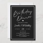 Dinner Party Invitation Template Black Adult Any A Einladung (Vorderseite)