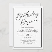 Dinner Party Invitation Template Black Adult Any A Einladung (Vorderseite)