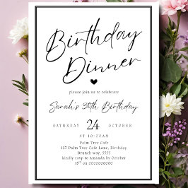 Dinner Party Invitation Template Black Adult Any A Einladung