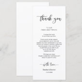 Dinner Place Einstellung Vielen Dank, Black Schrif Programm (Vorne/Hinten)