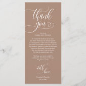 Dinner Place Setting Vielen Dank, Moderne Script C Programm (Vorderseite)