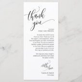 Dinner Place Setting Vielen Dank, Moderne Script C Programm (Vorderseite)