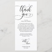 Dinner Place Setting Vielen Dank, Moderne Script C Programm (Vorderseite)