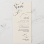 Dinner Place Setting Vielen Dank, Moderne Script C Programm (Vorderseite)