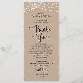 Dinner Place Setting Vielen Dank, Rustic Kraft Car Programm