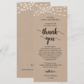 Dinner Place Setting Vielen Dank, Rustic Kraft Car Programm (Vorne/Hinten)