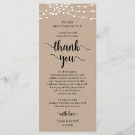 Dinner Place Setting Vielen Dank, Rustic Kraft Car Programm