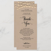 Dinner Place Setting Vielen Dank, Rustic Kraft Car Programm (Vorne/Hinten)