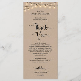 Dinner Place Setting Vielen Dank, Rustic Kraft Car Programm