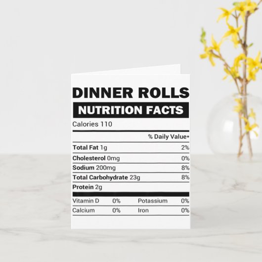 Dinner Rolls Nährwertangaben Familie passend zu Ch Karte (Gelbe Blume)