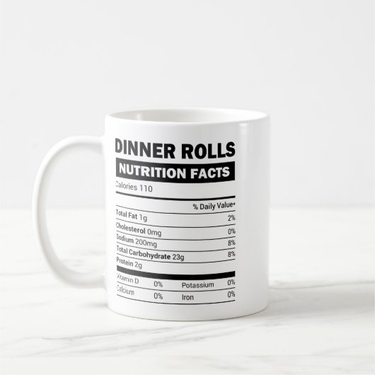 Dinner Rolls Nutrition Facts Family Matching Chris Kaffeetasse (Links)
