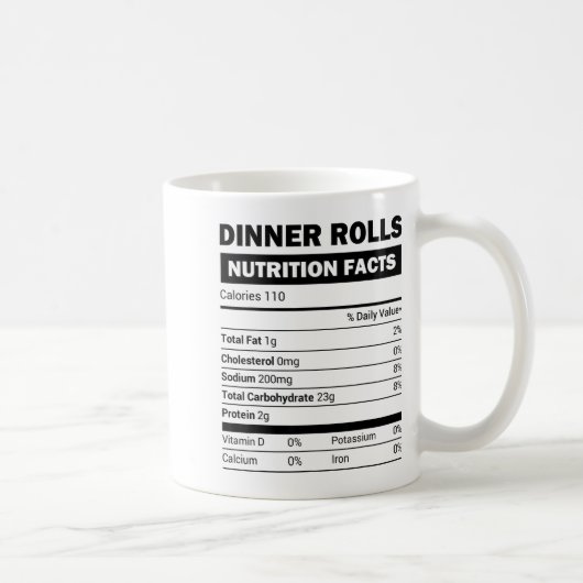 Dinner Rolls Nutrition Facts Family Matching Chris Kaffeetasse (Rechts)