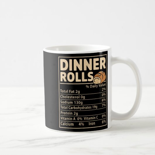 Dinner Rolls Nutrition Facts Funny Bread Food Desi Kaffeetasse (Rechts)