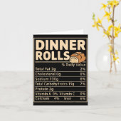 Dinner Rolls Nutrition Facts Funny Bread Food Desi Karte (Gelbe Blume)