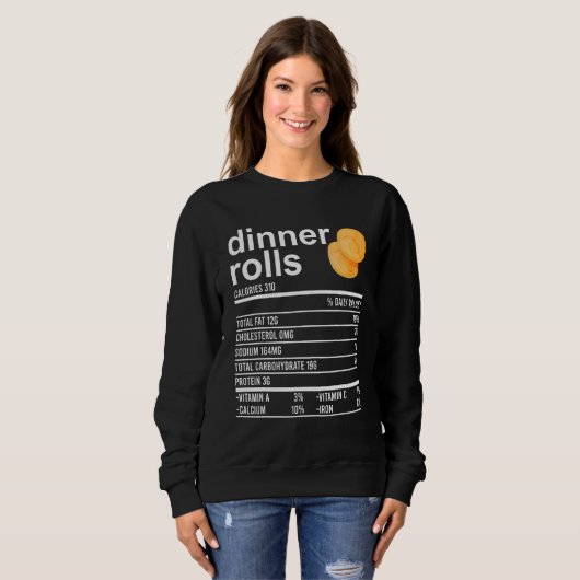 Dinner Rolls Nutrition Fakten Apparel Erntedank Sweatshirt (Vorne ganz)
