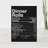 Dinner Rolls Nutrition Fakten Erntedank Geschenke Karte (Vorderseite)