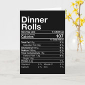 Dinner Rolls Nutrition Fakten Erntedank Geschenke  Karte (Gelbe Blume)