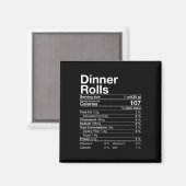 Dinner Rolls Nutrition Fakten Erntedank Geschenke Magnet (Vorderseite/Rückseite)