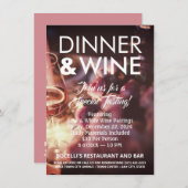 Dinner & Wine Degustation Custom Flyer Einladung (Vorne/Hinten)