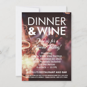 Dinner & Wine Degustation Custom Flyer Einladung