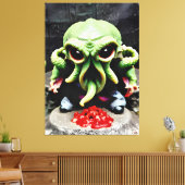 Dinner with Cthulhu Leinwanddruck (Insitu (Wohnzimmer))