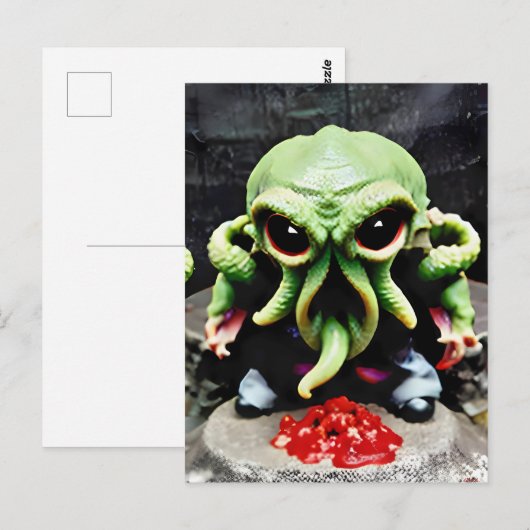 Dinner with Cthulhu Postkarte (Vorne/Hinten)